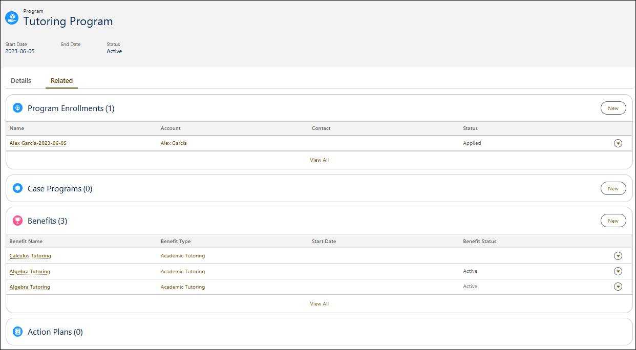 The Tutoring Program record.