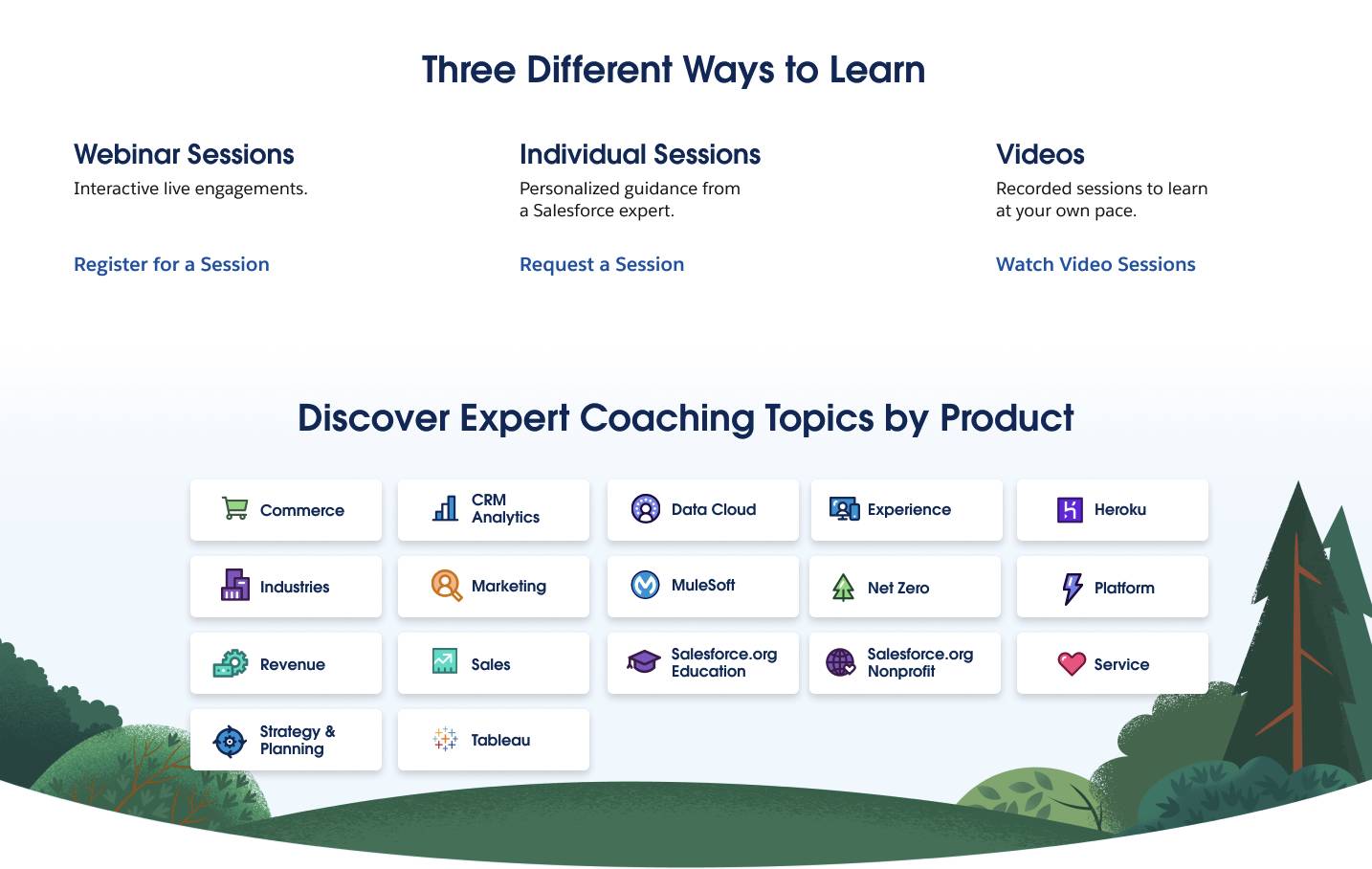 Expert coaching digital catalog page.