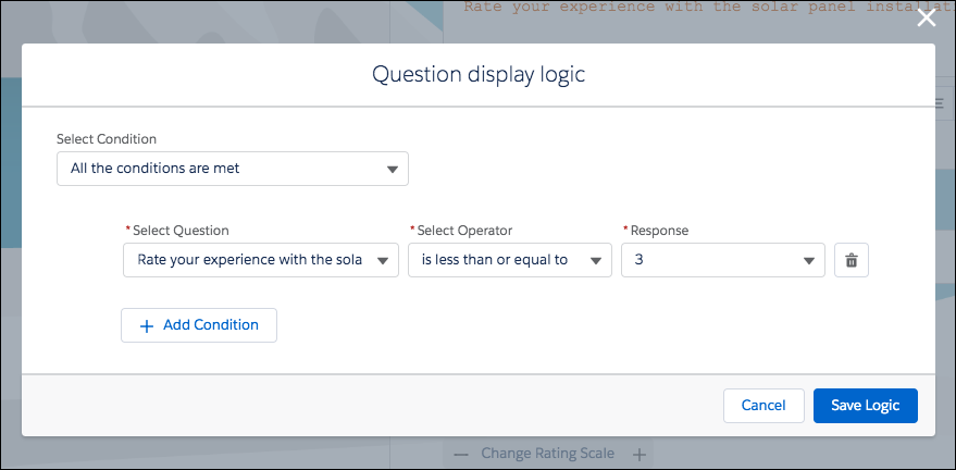 Add Logic To Your Survey Unit Salesforce Trailhead