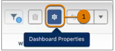 [Dashboard Properties (ダッシュボードのプロパティ)] ボタン (1)
