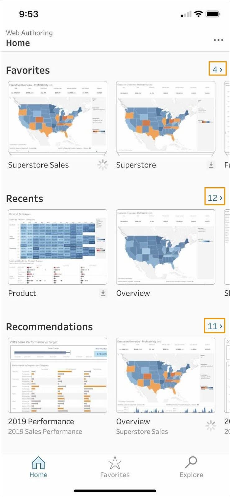 Explore Tableau Mobile Capabilities 単元 | Salesforce Trailhead