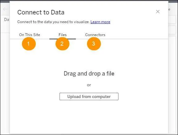 Connect to Data dialog