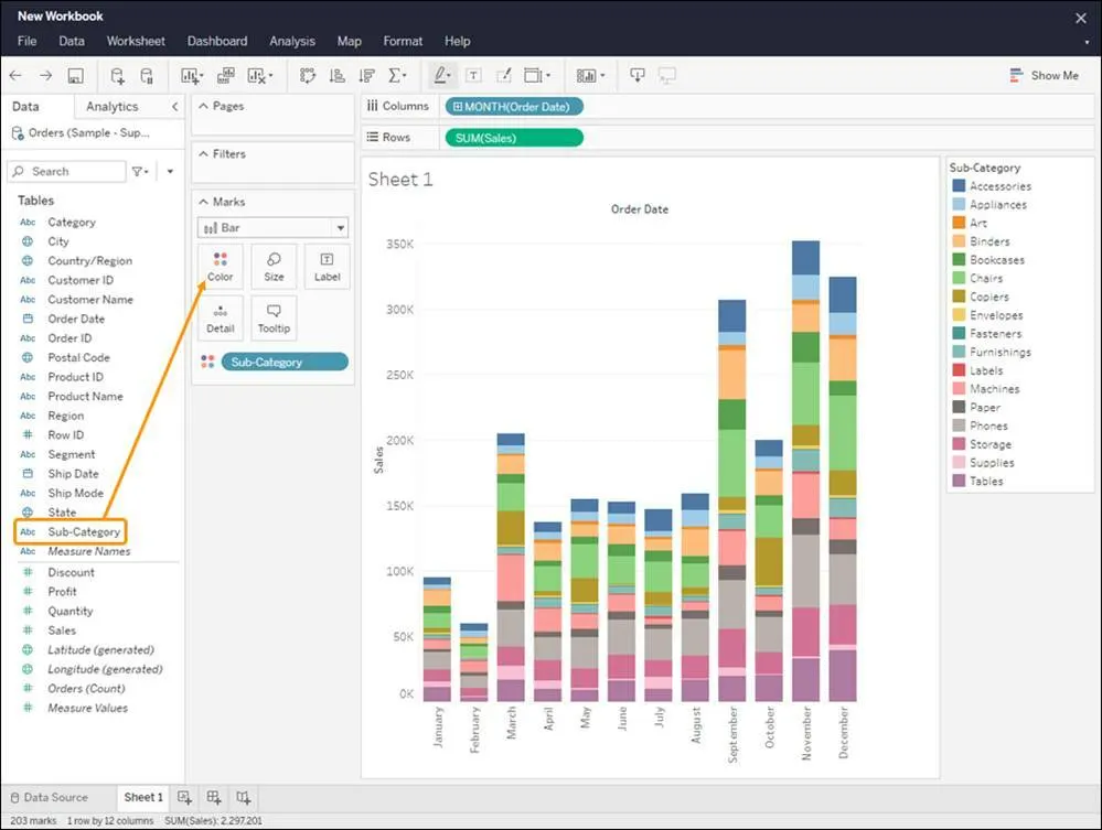 Tableau Server web authoring workspace