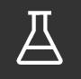 Icono de botón vaso de laboratorio de pruebas.
