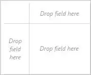 Cuadrícula Drop field here (Soltar campo aquí)