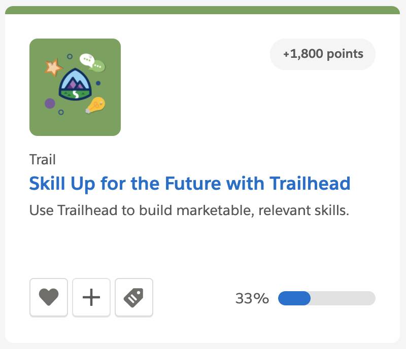 Vignette du parcours Acquisition des compétences de demain avec Trailhead