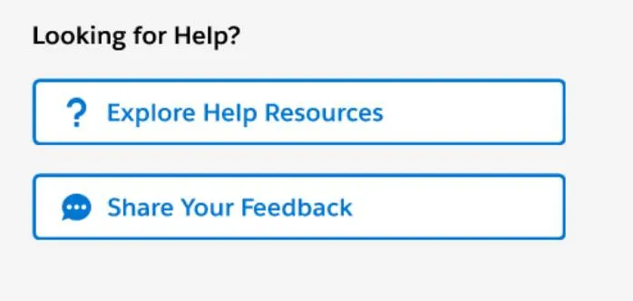 Share Your Feedback button on content page.