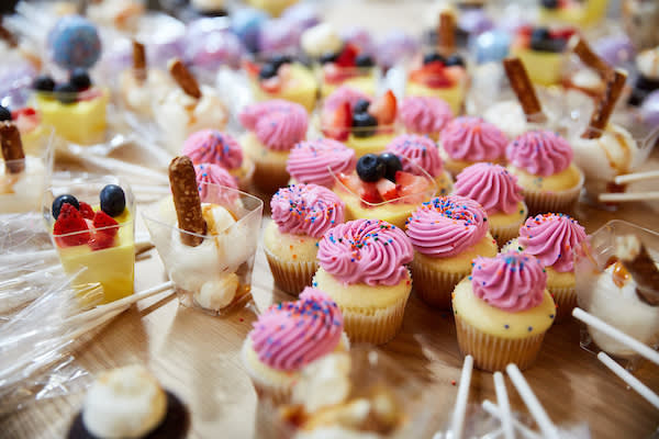 Cupcakes and sweets.