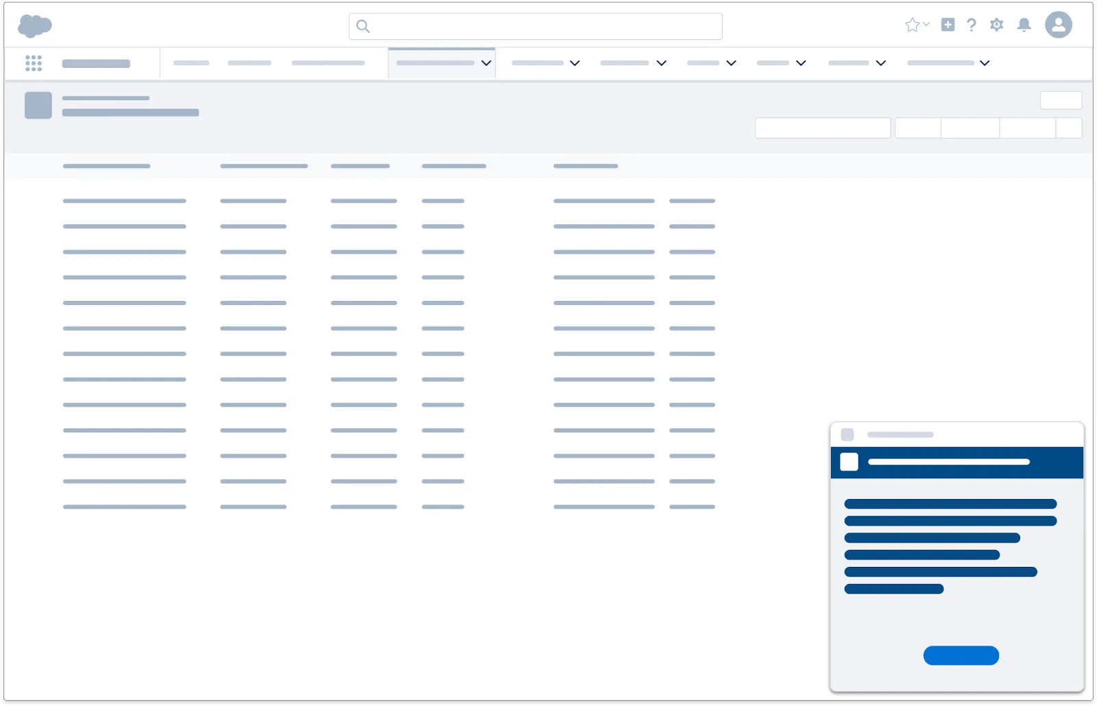 Docked prompt wireframe