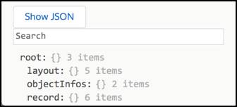 record defaults create からの JSON 応答。
