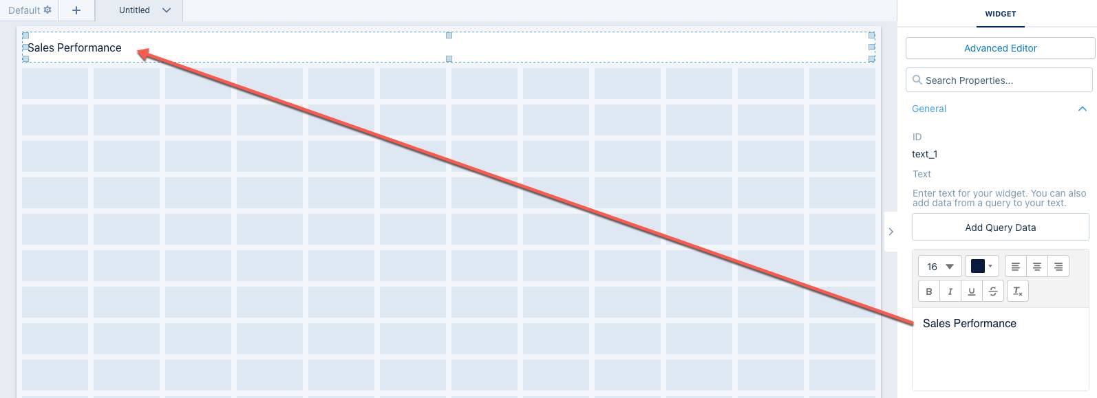 Widget properties