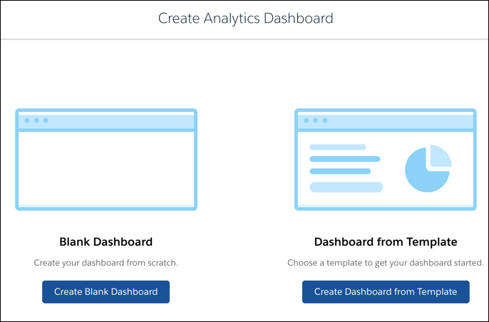 Geben Sie an, ob Sie ein neues Dashboard oder ein Dashboard aus einer Vorlage erstellen möchten.