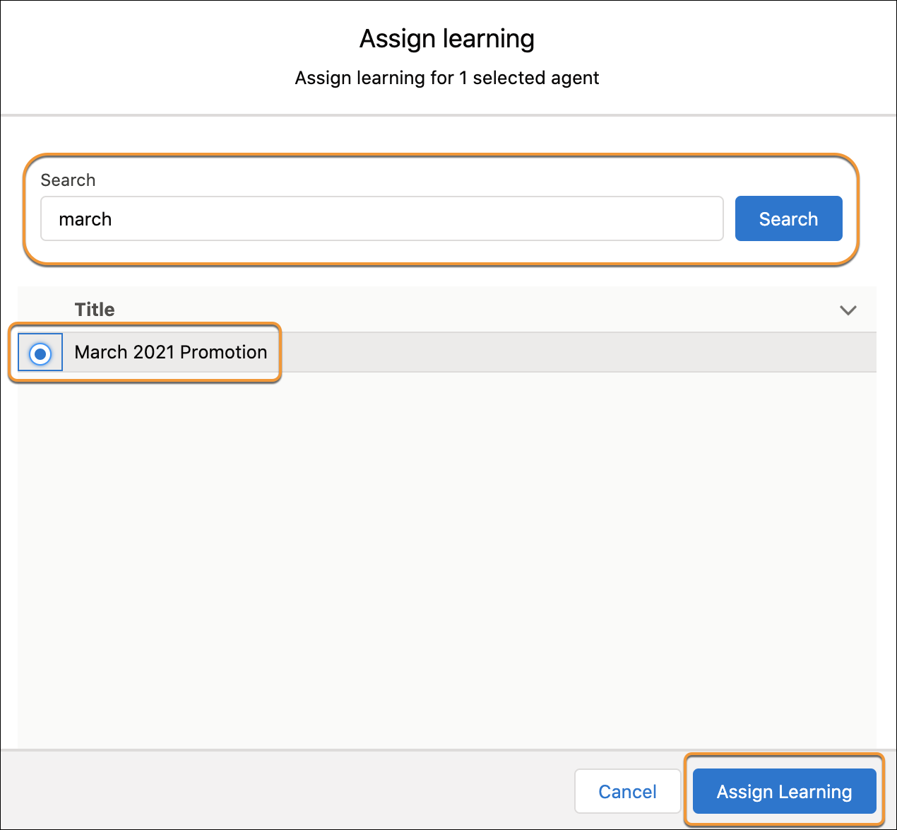 Map Skills to Learning module with required steps highlighted.