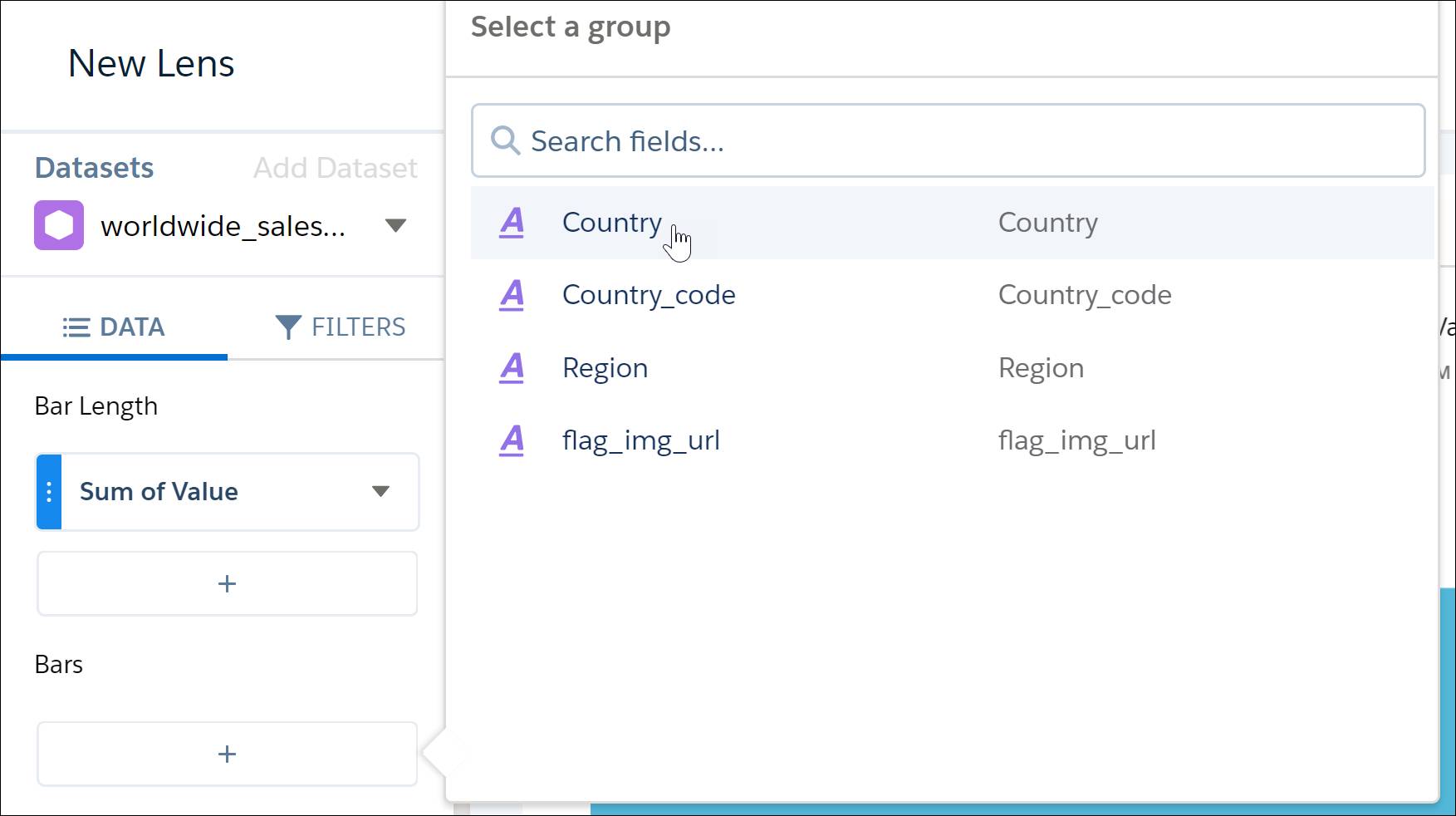 analytics explorer group by country