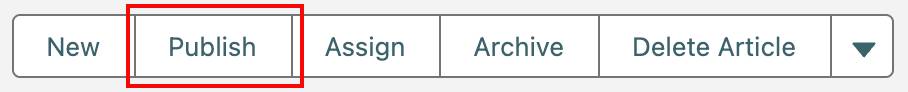 Publish button highlighted.