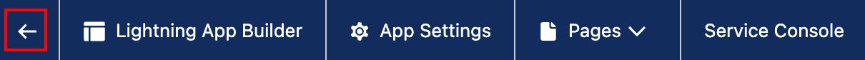 Service Console back button.