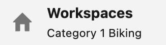 Workspaces selector.