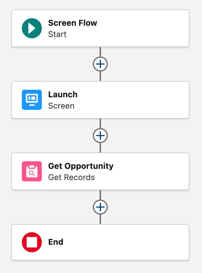 The Get Records element in the flow