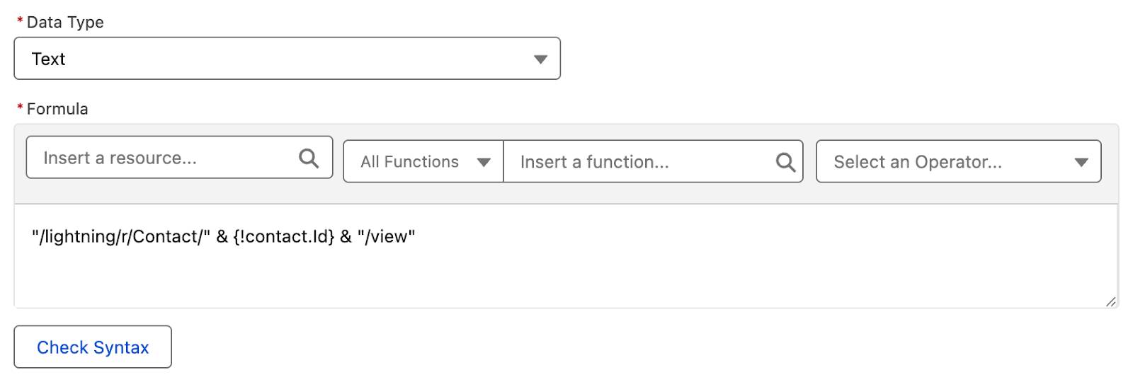 The New Resource window corresponding to the preceding steps.