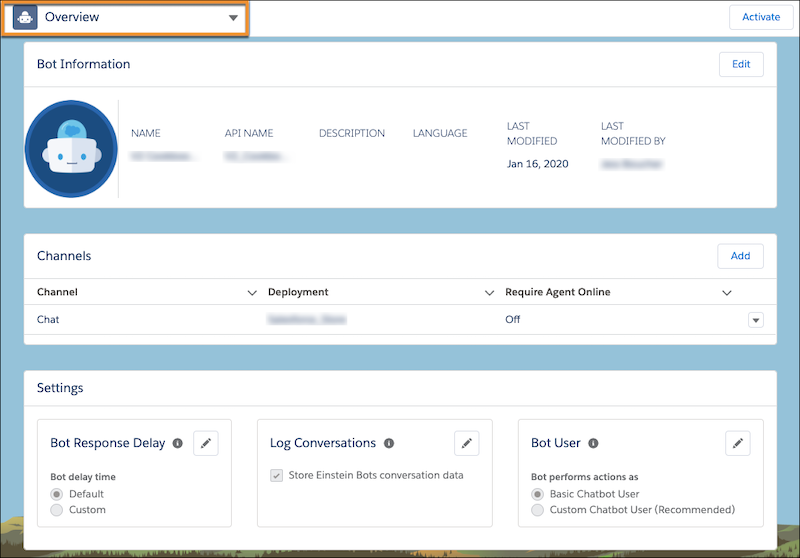 Unidade Configurar Um Bot Do Einstein Salesforce Trailhead