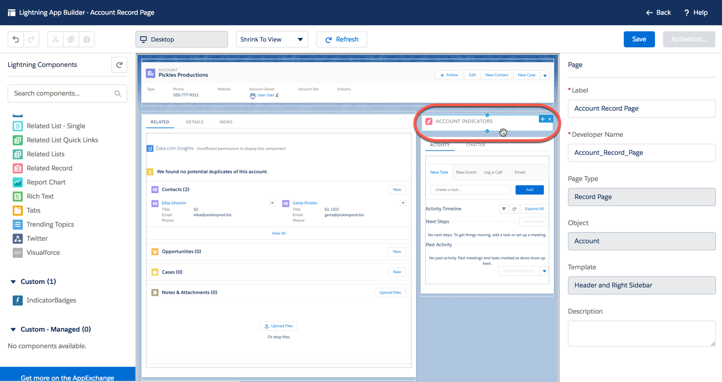 object manager and lightning app builder salesforce