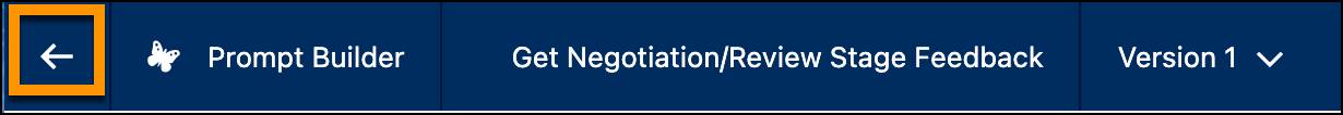 The back button, a left arrow, is highlighted.