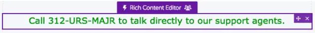 Component outlined in purple to show that it has an audience assigned