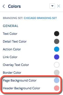 Color palette in Experience Builder