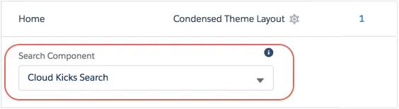 Search Component option for a custom Cloud Kicks Search component