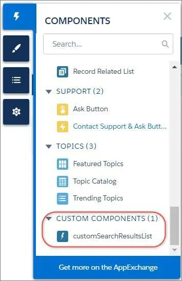 Components panel.