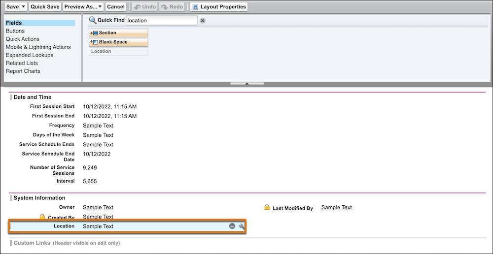 The Location field appears in the System Information section.