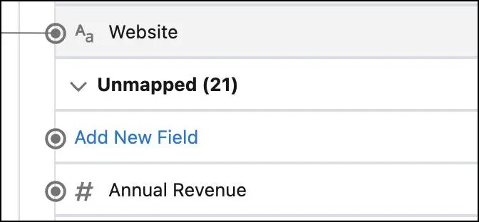 Add New Field link.