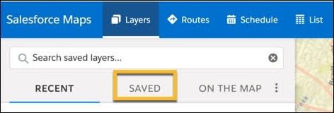 The Saved tab is highlighted.