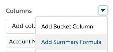 Add Summary Formula option
