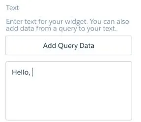 Hello, added to text widget.