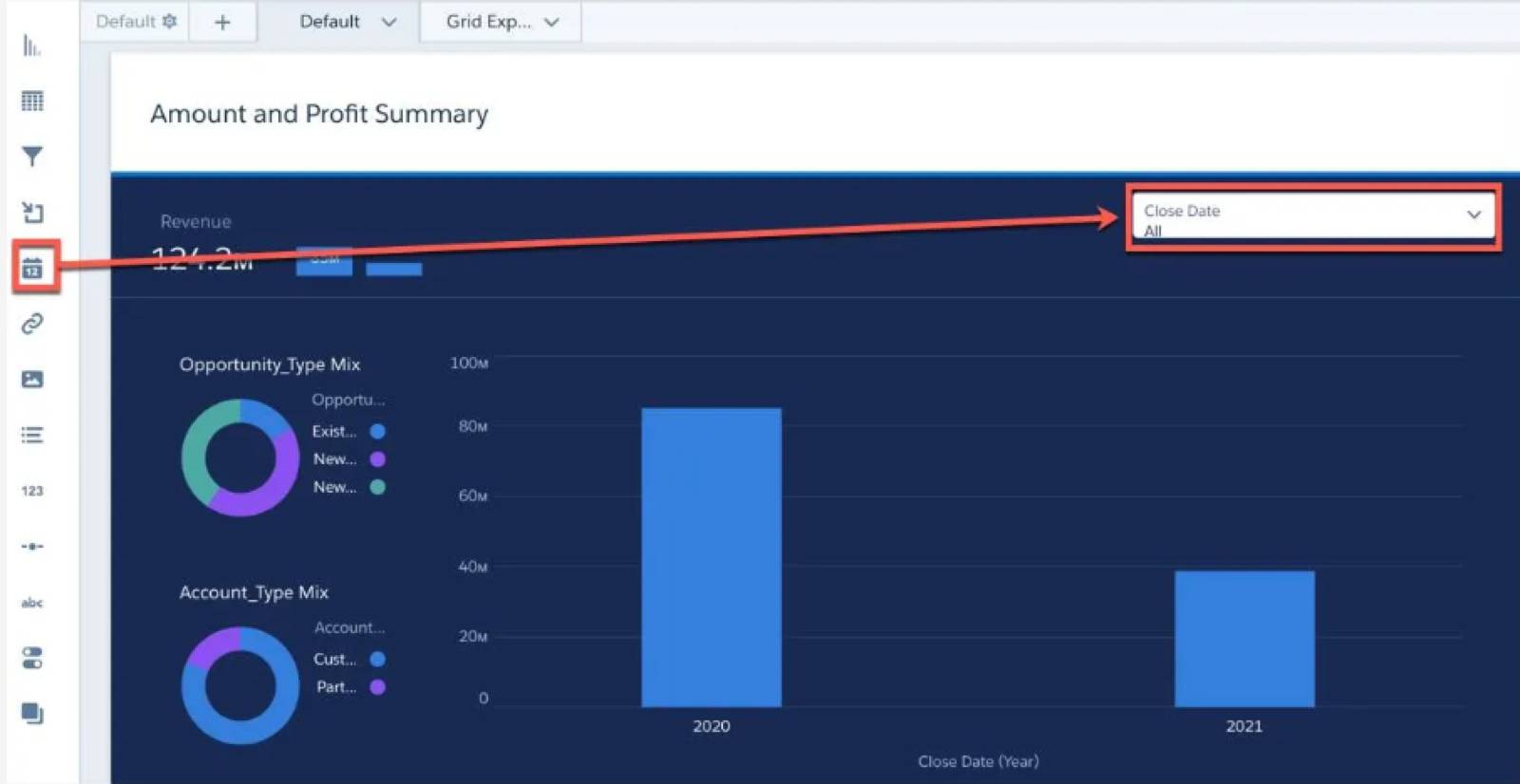 Adding date widget to dashboard.