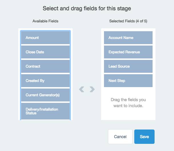 Qualification stage fields screenshot