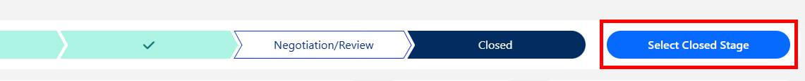 Select Closed Stage button highlighted