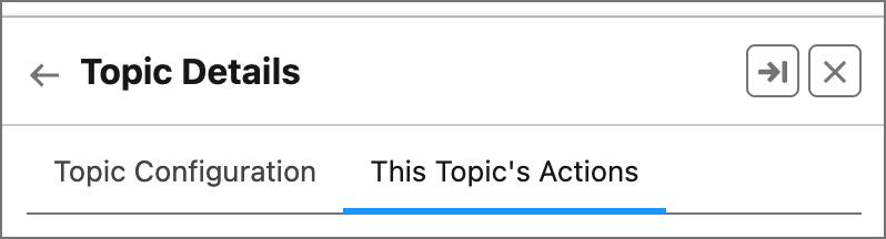 This Topic’s Actions subtab highlighted.
