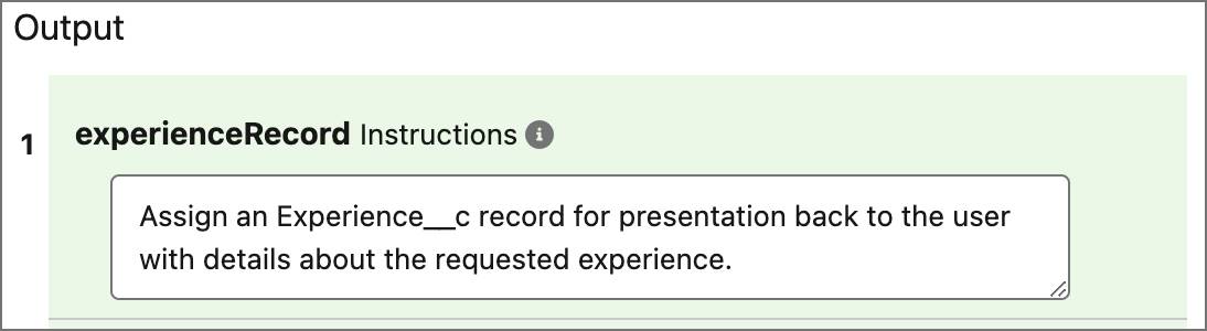 Istruzioni per experienceRecord aggiornate.
