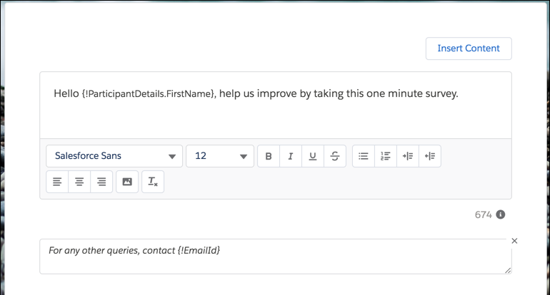 Unidade Add Merge Fields Within Your Surveys Salesforce Trailhead