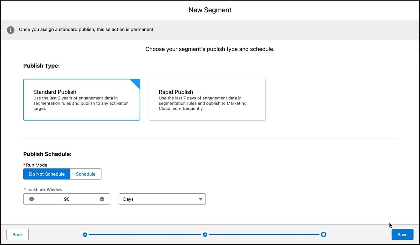 Create a new segment.