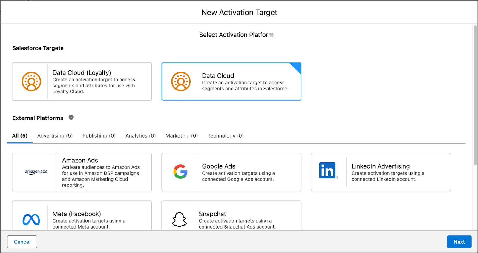 New Activation Target.