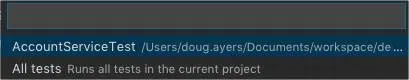 Apex test classes to invoke from Visual Studio Code