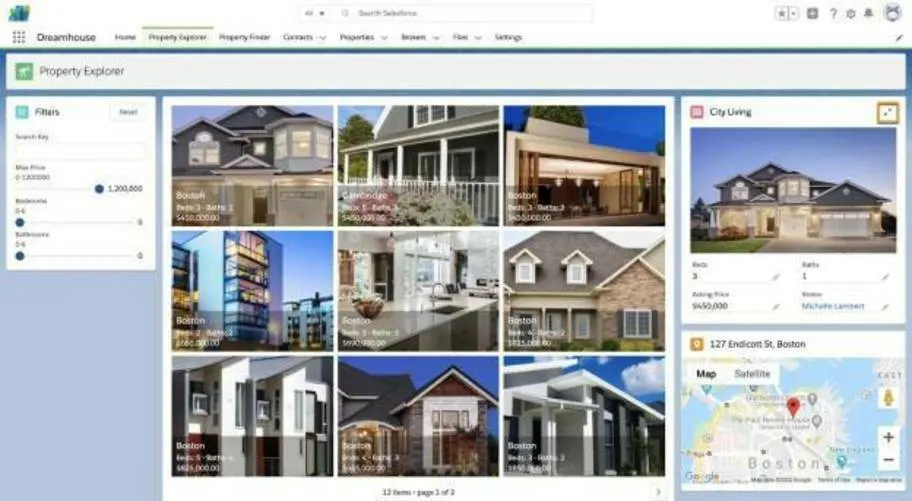 Pagina personalizzata con componenti Web Lightning.