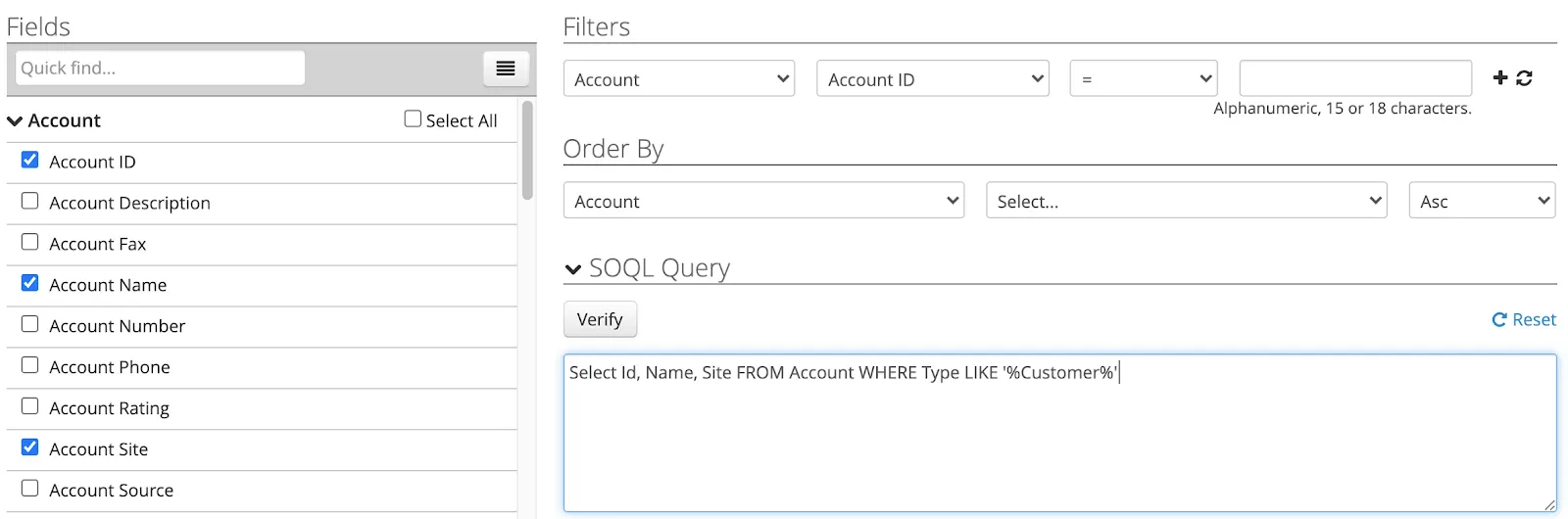 Completed Account query