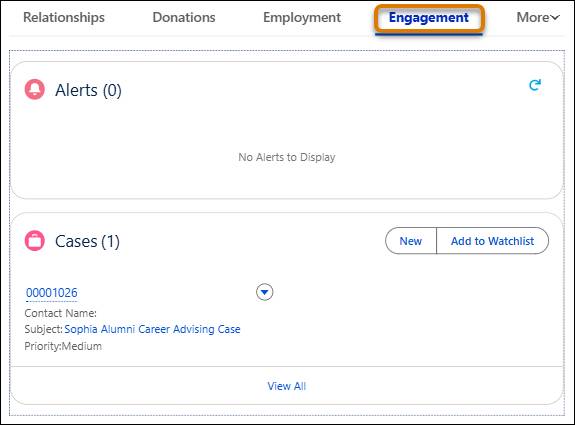 Engagement tab on the Account Record page.
