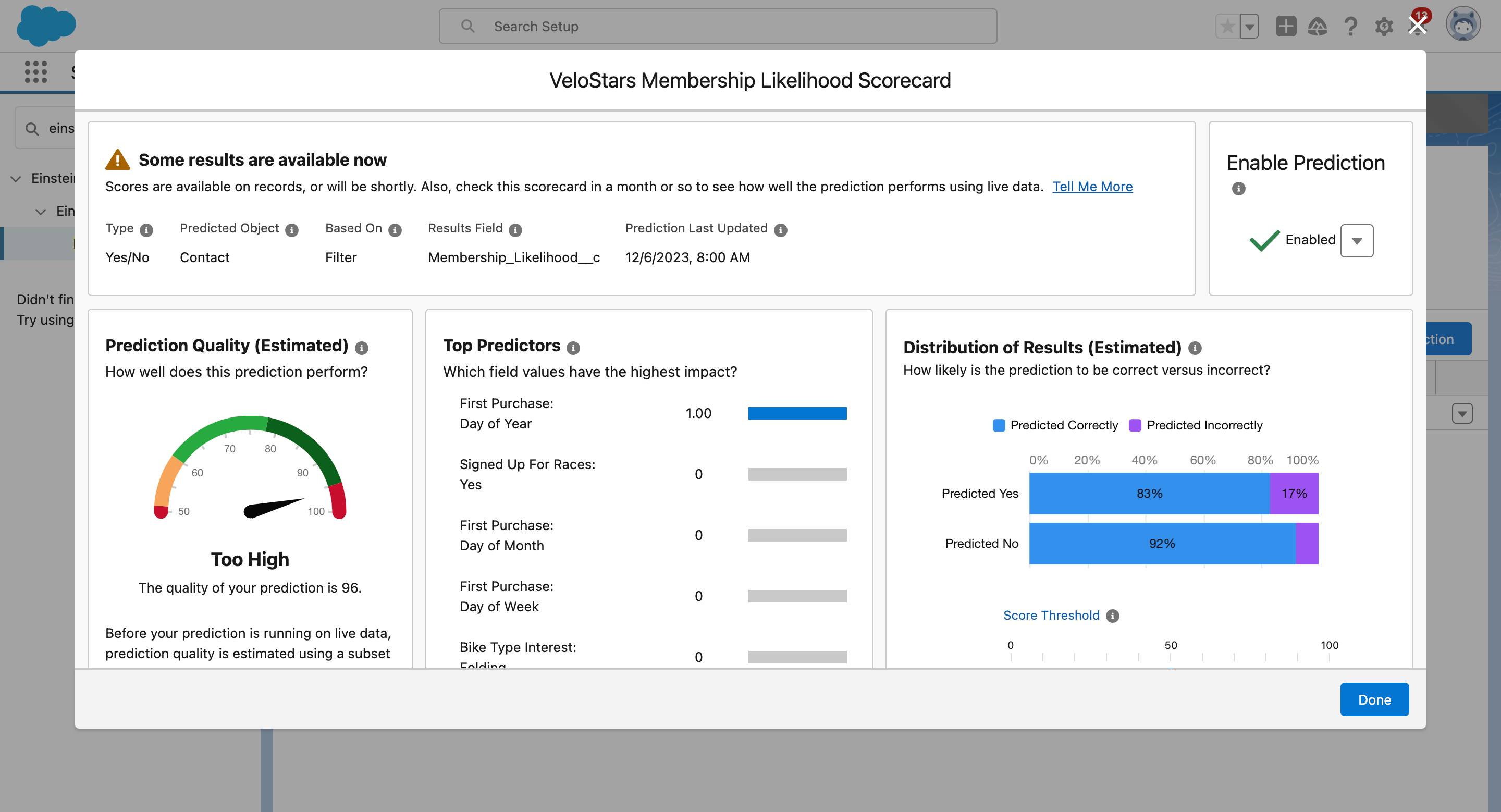 [VeloStars Membership Likelihood Scorecard (VeloStars 会員になる可能性スコアカード)]。