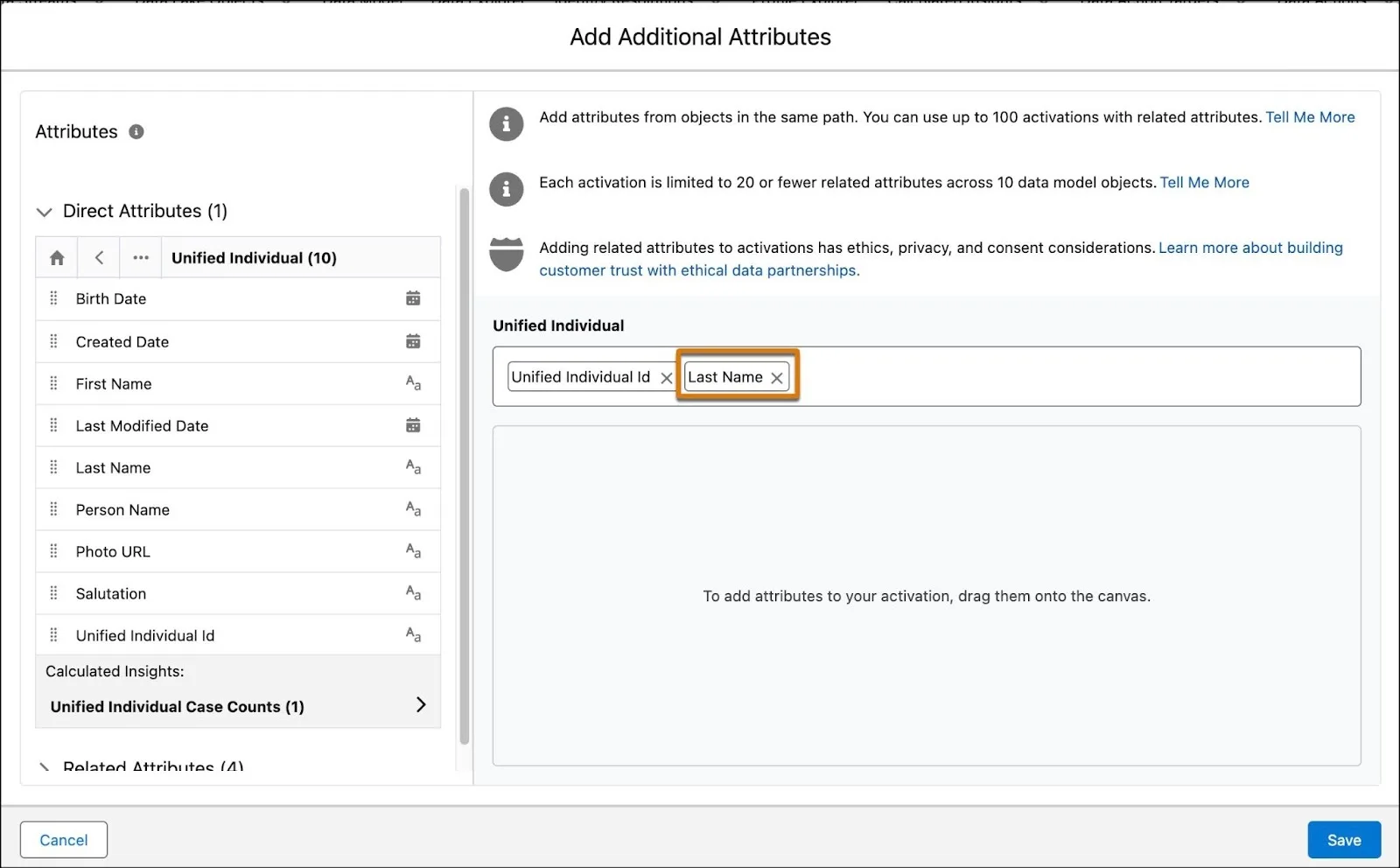 New Activation with last name added as an attribute.