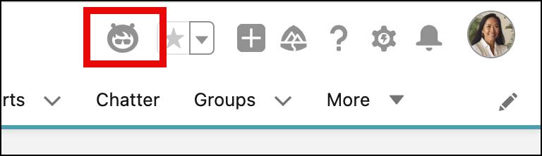 Shows Agentforce icon highlighted.